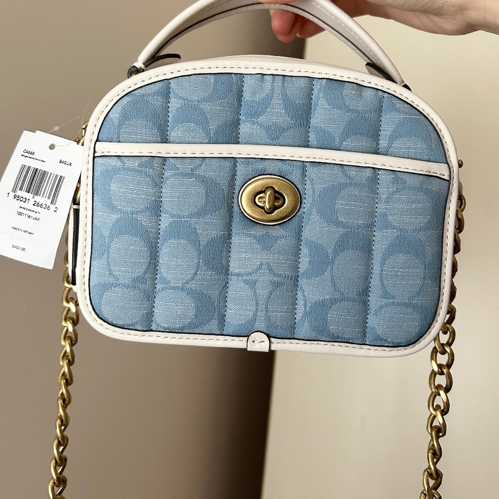 brand new with tags coach denim bag - Picture 1 of 4